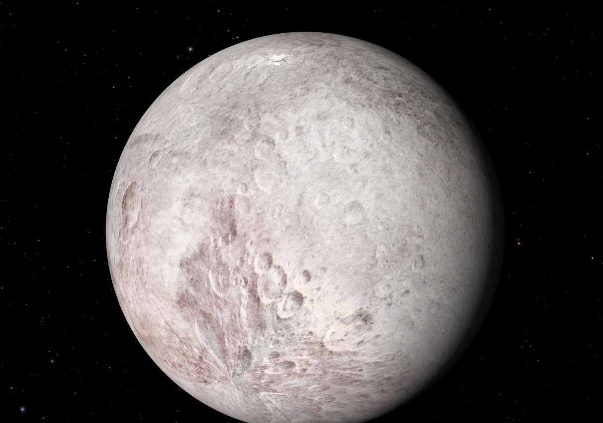 Eris — the bright, ice-covered dwarf planet against the black of space